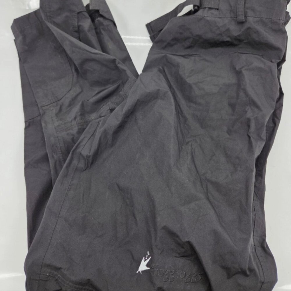 Toadz Frogg Togg Pants Men Sz M Black Outer Wear Rain Gear Hunting